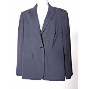 Hugo Boss Blazer Juicy6 Wool Womens 14 Navy Blue Career Office Professional